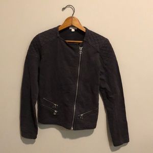 XS GAP charcoal moto jacket